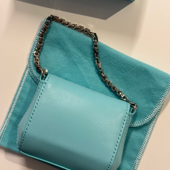 Authentic Tiffany Blue Tiffany T Nano Micro Leather Bag Pouch Purse Charm - Picture 5 of 11